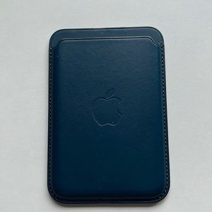 Apple Baltic Blue MagSafe Leather Wallet - Used Once